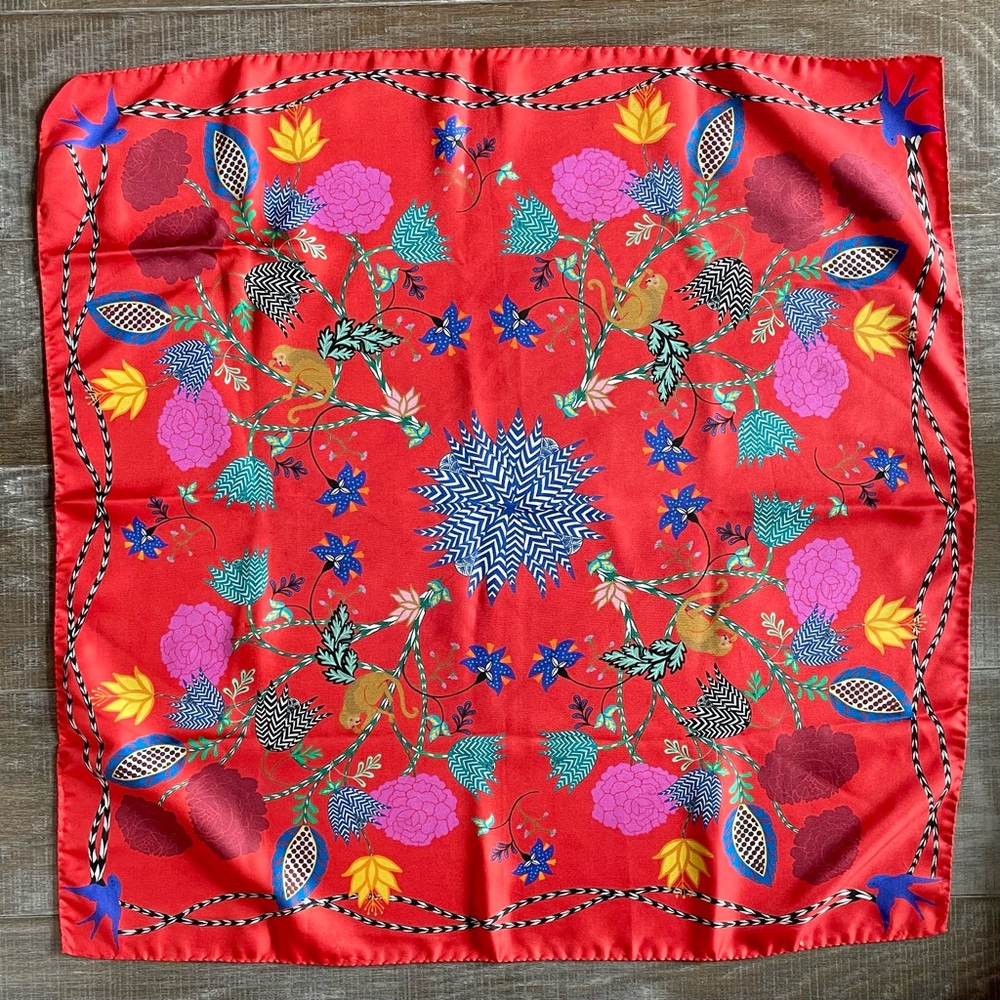 Sandro 26” Silk Scarf Limited Edition Chinese New Year 2016- Year of the Monkey - Picture 2 of 4